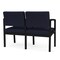 Lesro Lenox Steel 2 Seater with Center Arm, Navy/Midnight Seat, Navy/Midnight Back, 43.5 W 24.5 L 32 H LS2103 - alternate 3